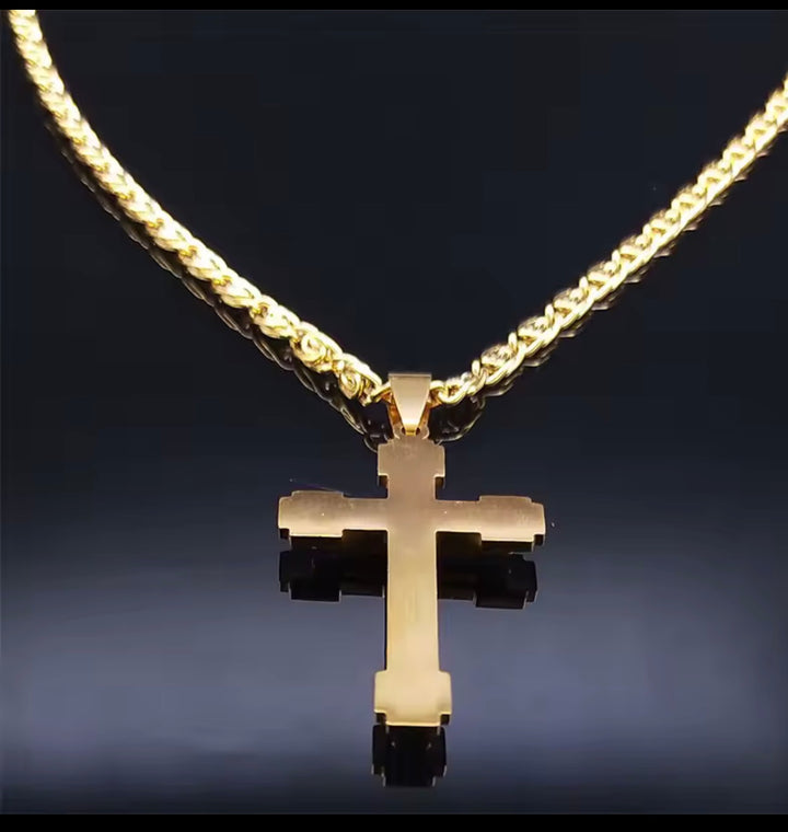 Stainless Steel Luxury Zircon Necklace Pendant