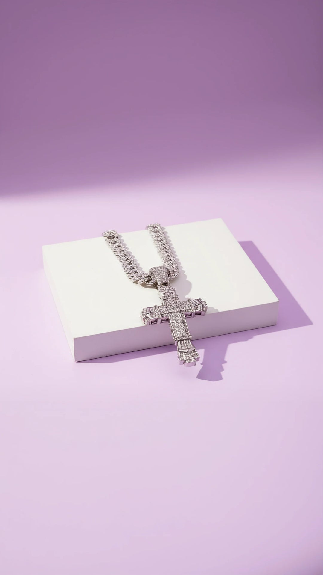 Magnum Stainless Steel Crystal Pendant Necklace