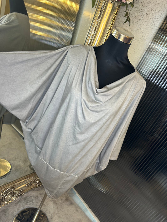  Grey cowl neck top – One size 8-18