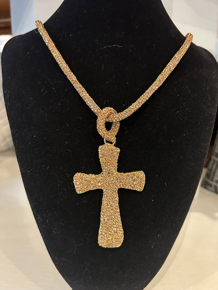 Gold Crystal cross