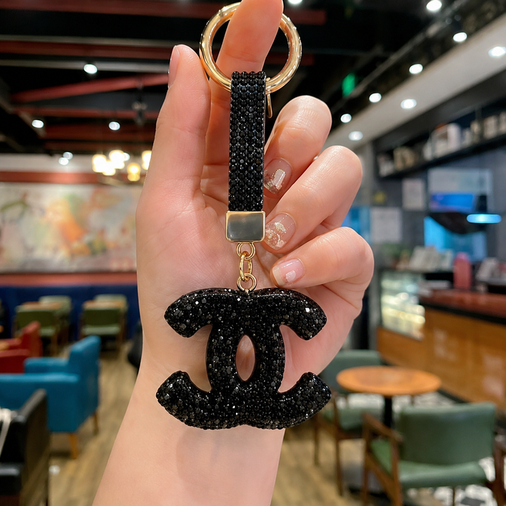 Sparkling Diamanté Keyring Charm - Key Chain