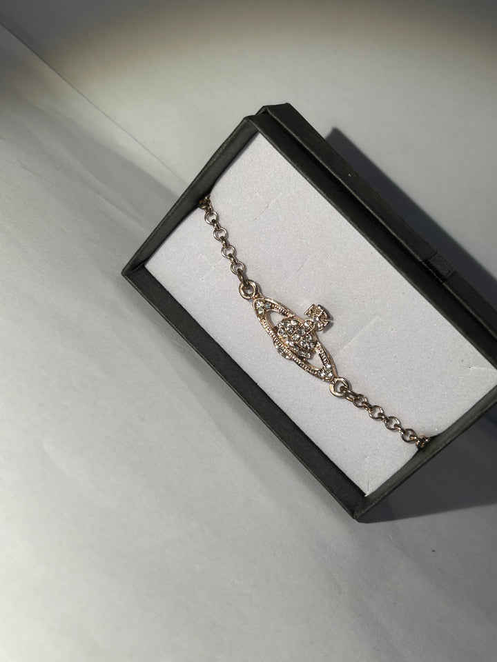 Rose gold planet bracelet