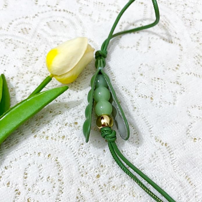 Pea Pod Keychain Charming