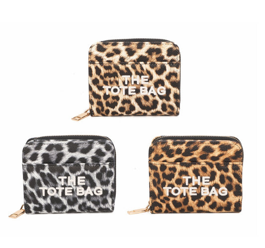 RFID Small Leopard Animal Print Tote Purse