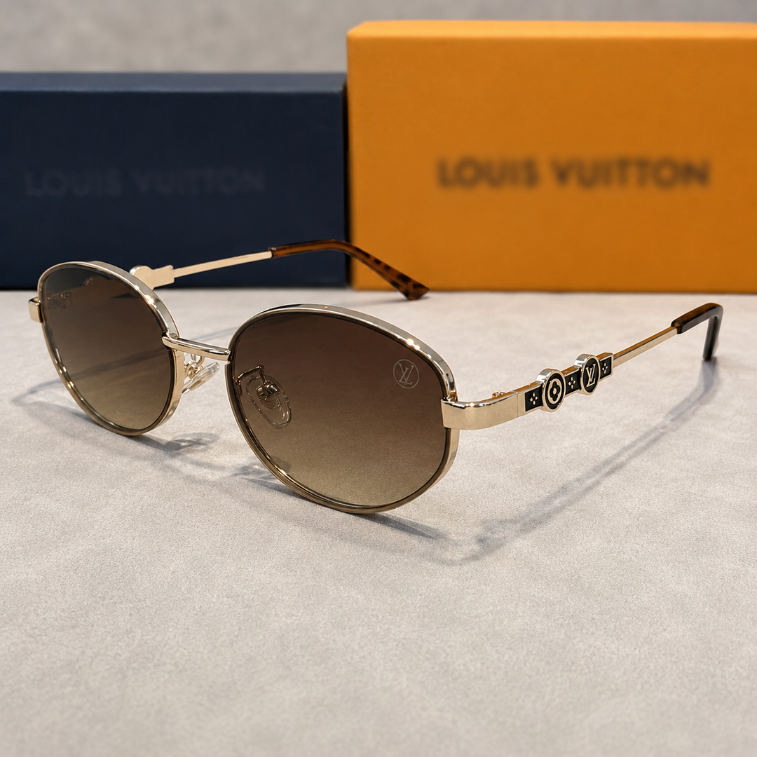 Silver round frame sunglasses 