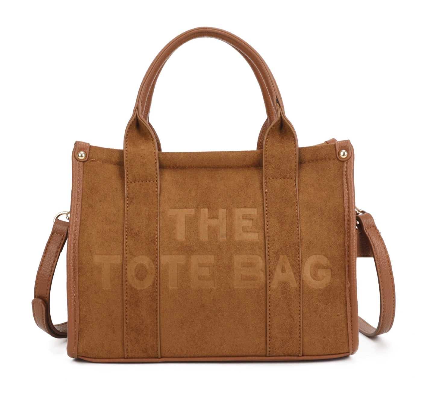 Small Faux Suede Tote Bag