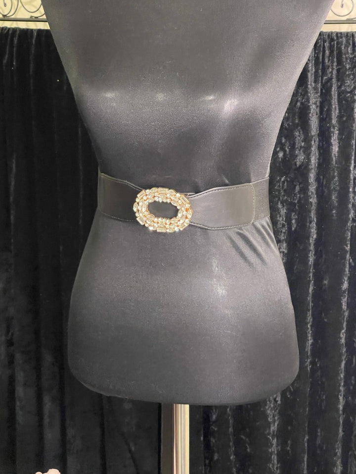 Stretch bling waist belt