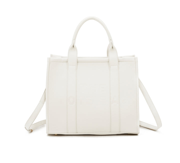 Debossed Letter Large Tote Bag