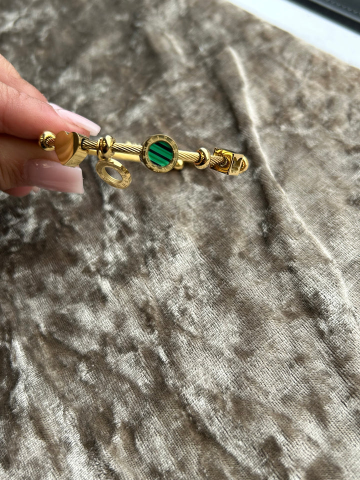 Gold bangle bracelet