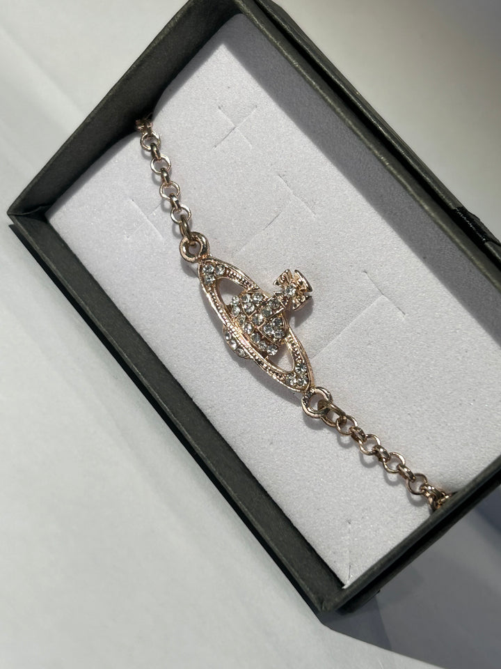Rose gold planet bracelet