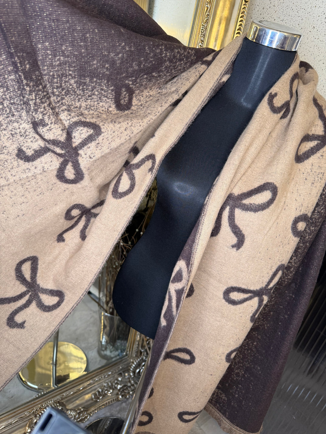 Bow detail scarf