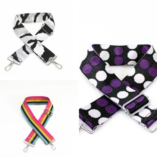 Patterned handbag strap