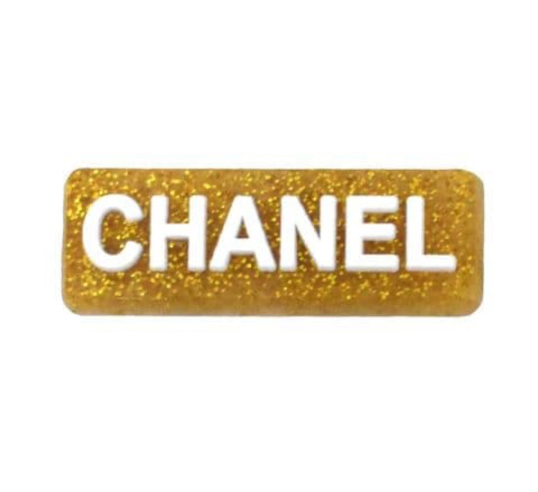 Gold sparkly croc charms 