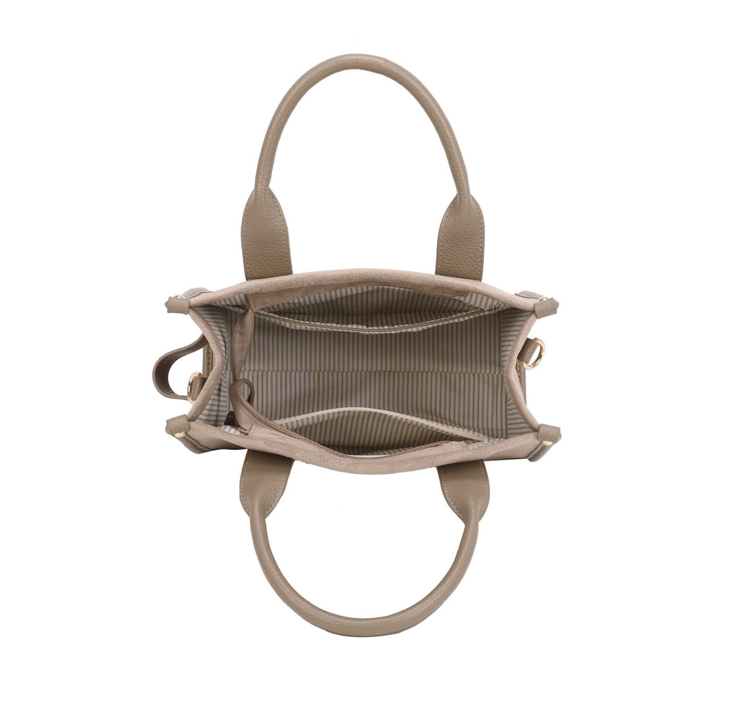Small Faux Suede Tote Bag