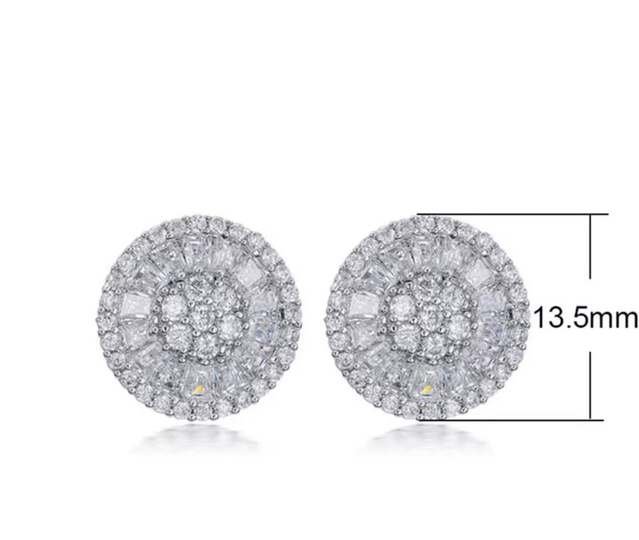 Stud Earrings with Brilliant Fireworks Shape