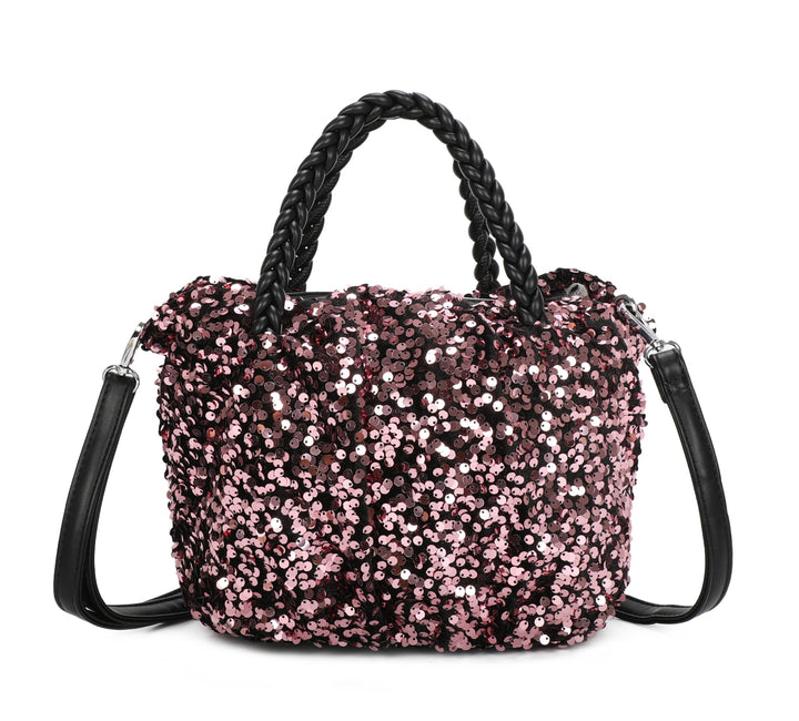 Pink sequin embellished grab bags 