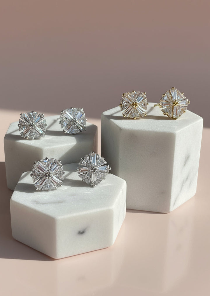 Bijoux Sparkly Crystal Stud Earrings