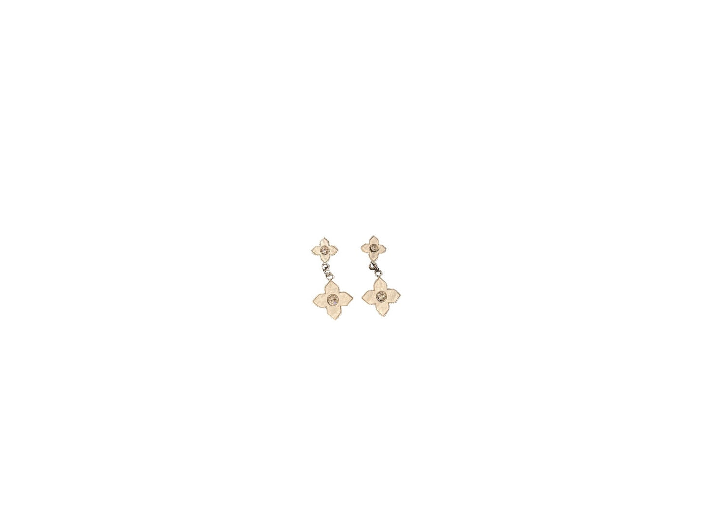 White clover earrings