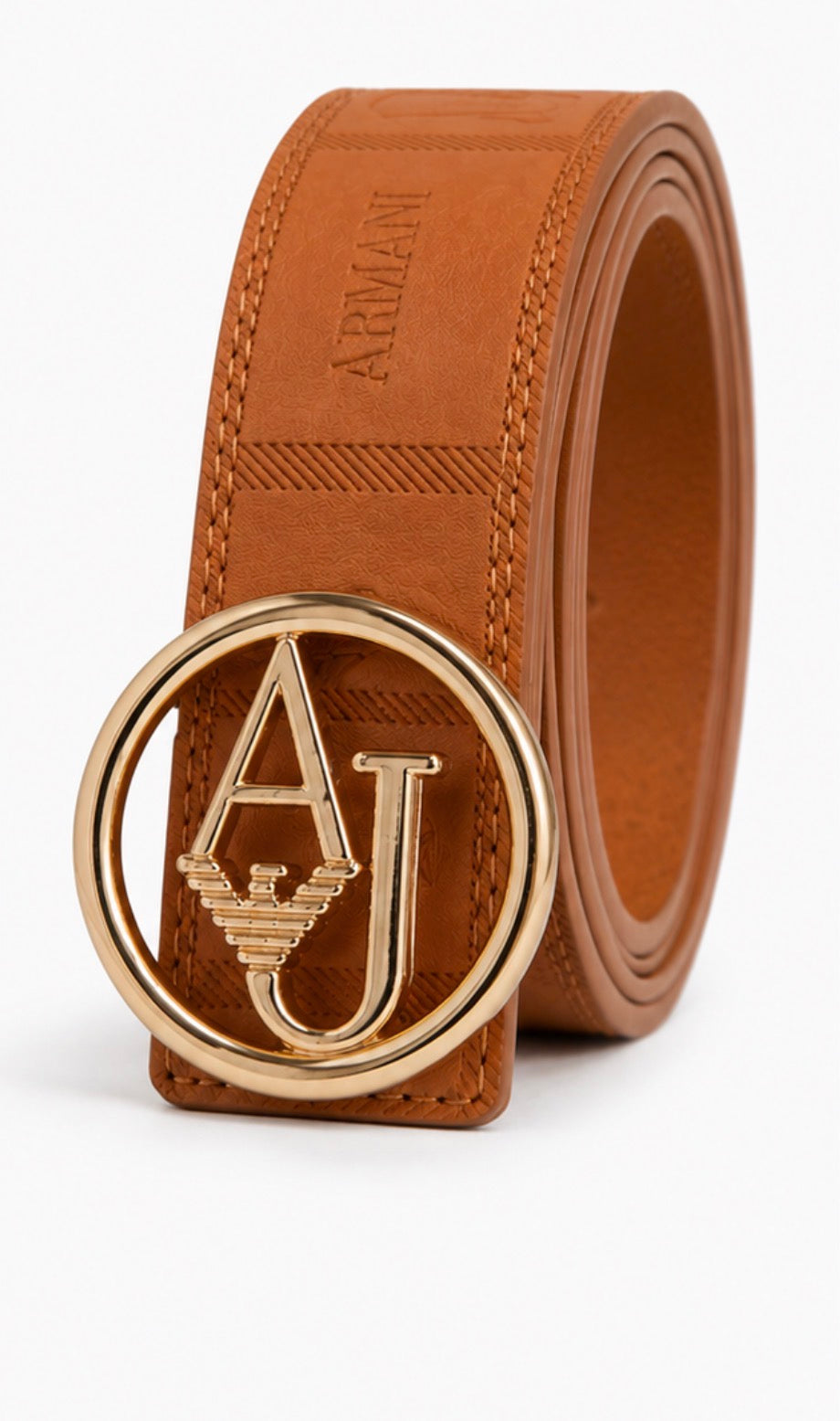 Brown and gold detail belt 