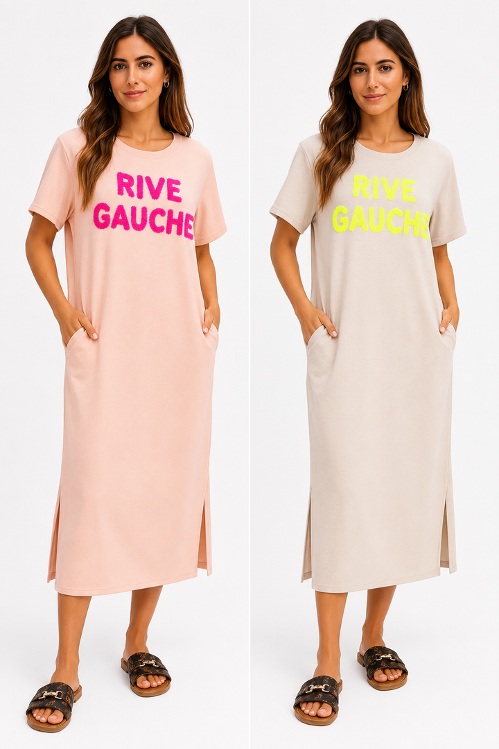 Rive Gauche Midi Dress with side splits