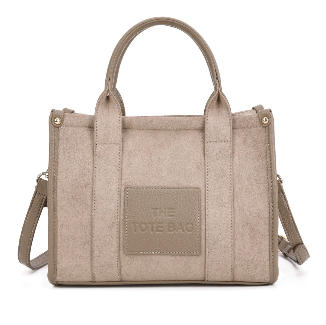 Small Faux Suede Tote Bag