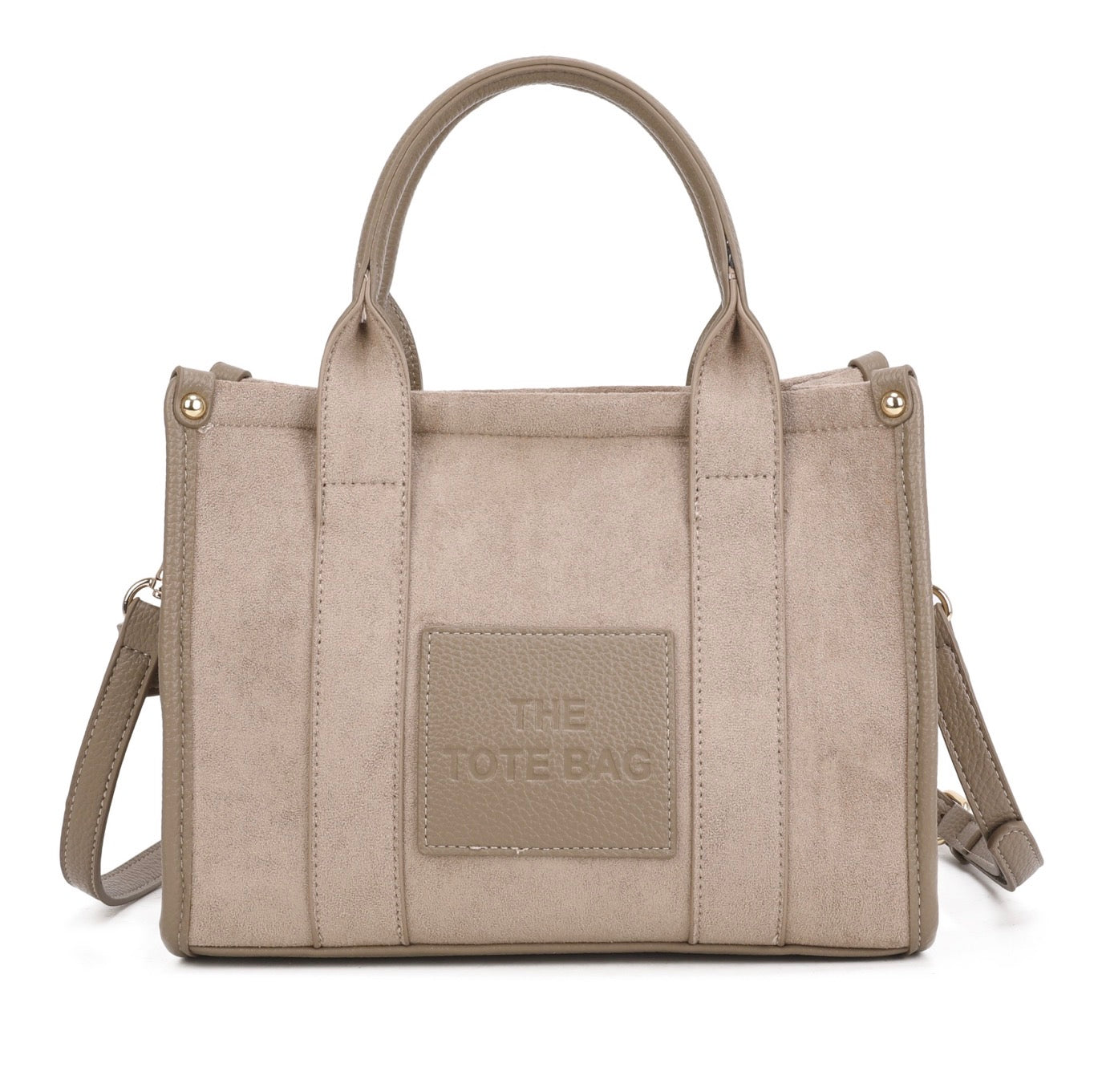 Small Faux Suede Tote Bag