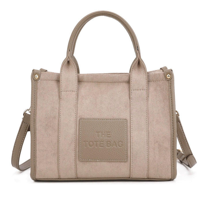 Small Faux Suede Tote Bag