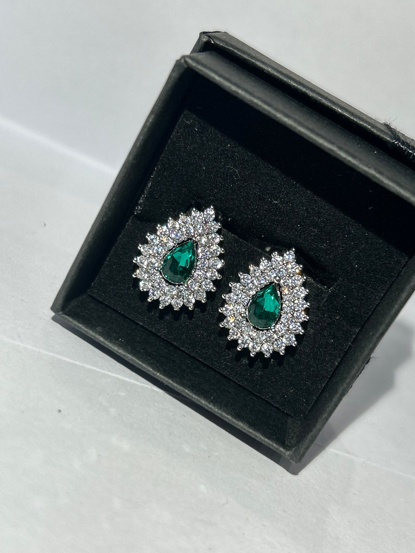 Green Crystal earrings