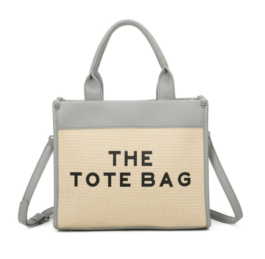 Hessian two tone tote bag