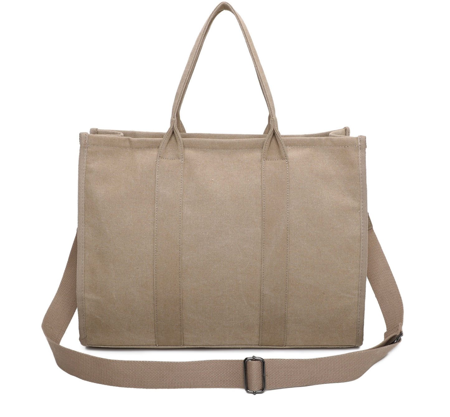 Large canvas tote handbag