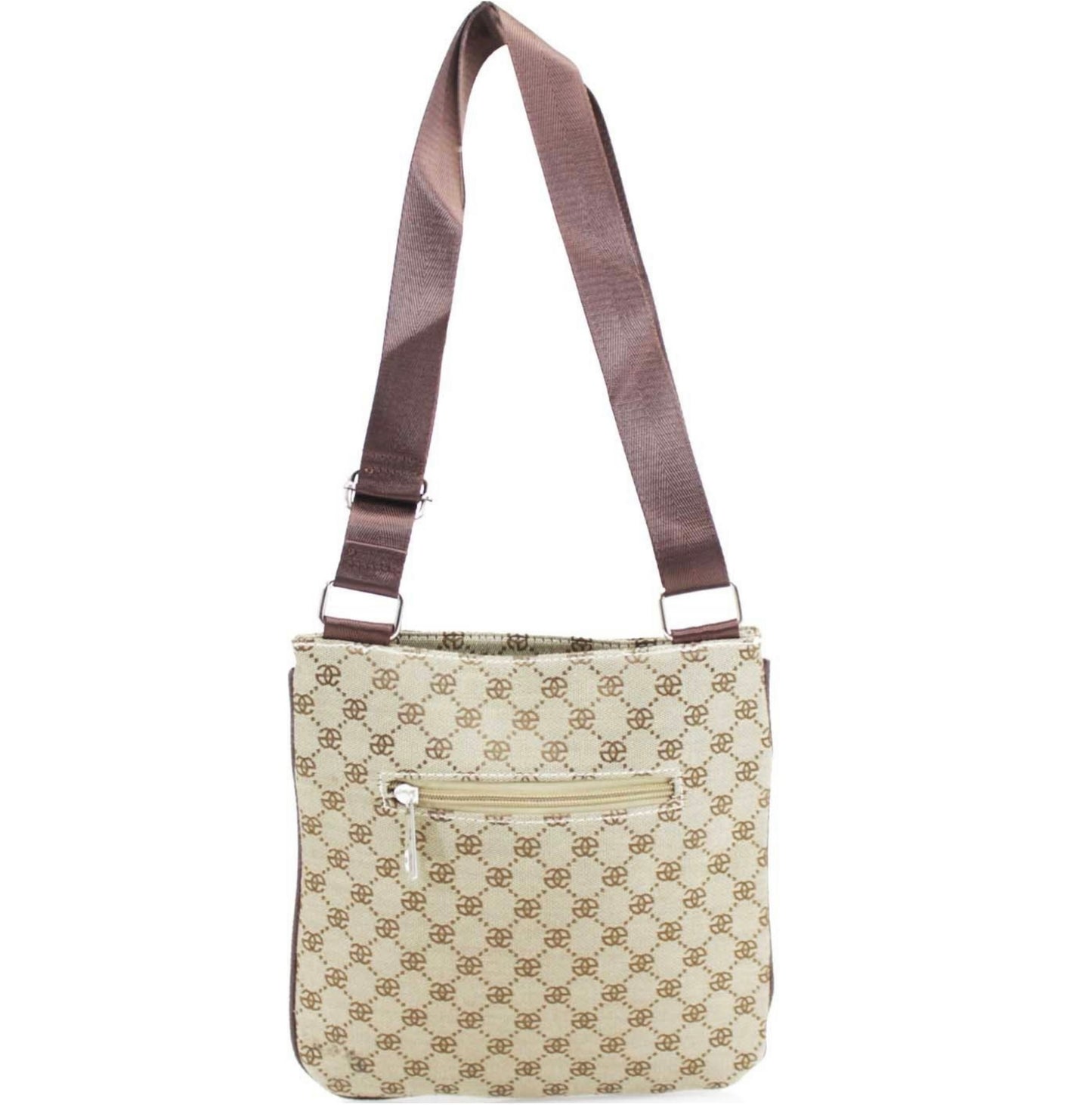 Stripe patterned unisex crossbody bag