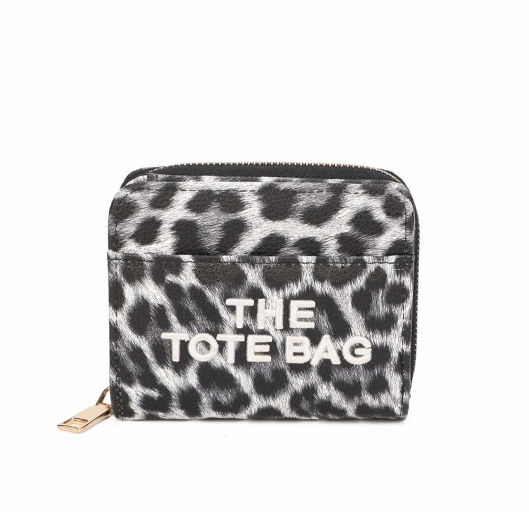 RFID Small Leopard Animal Print Tote Purse