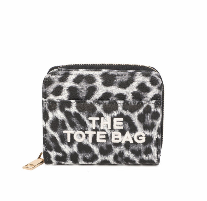 RFID Small Leopard Animal Print Tote Purse