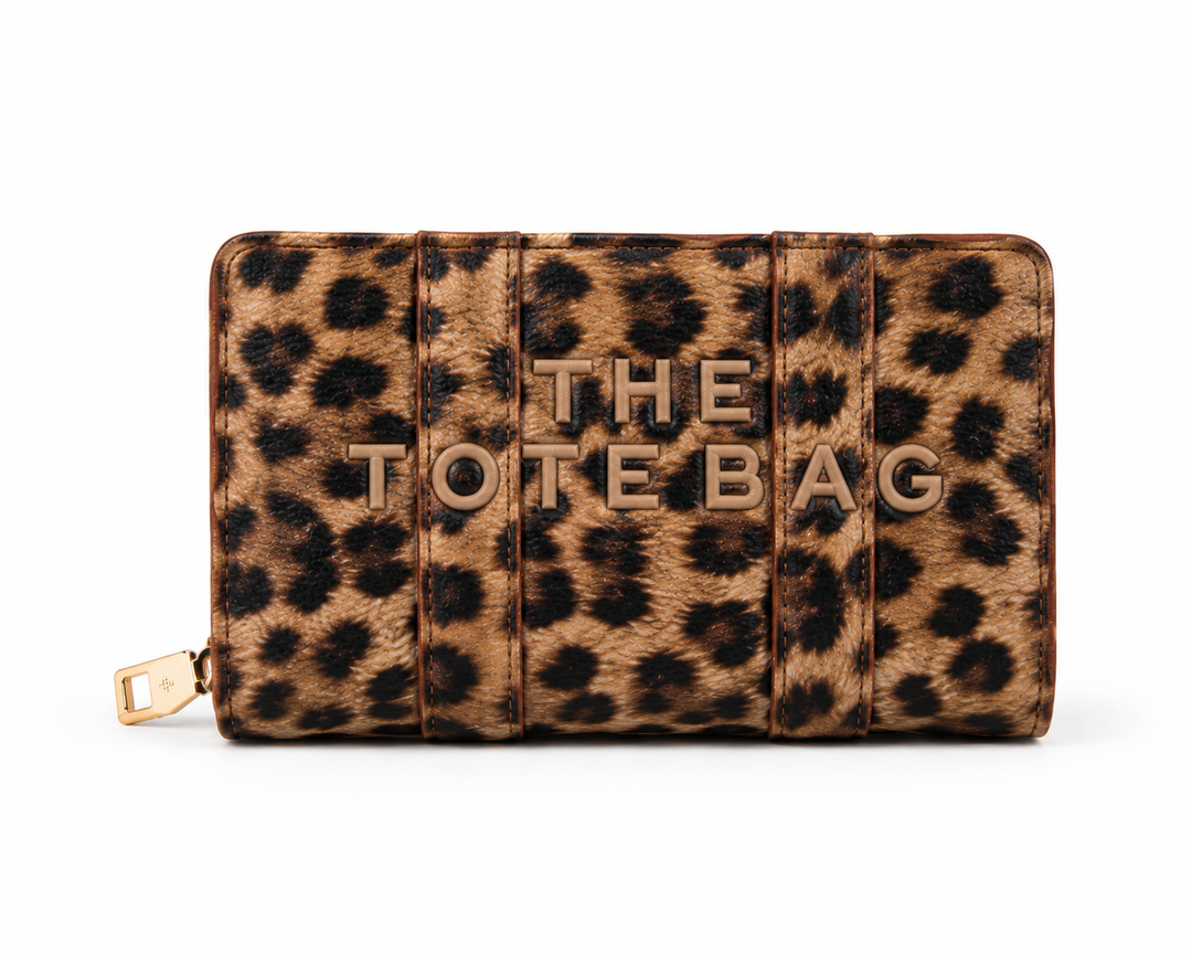 Leopard print tote bag purse 