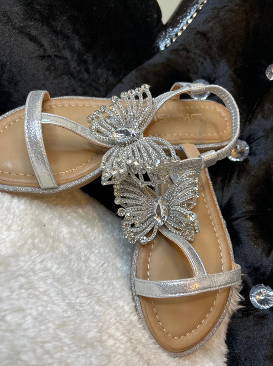 Silver Butterfly sandals