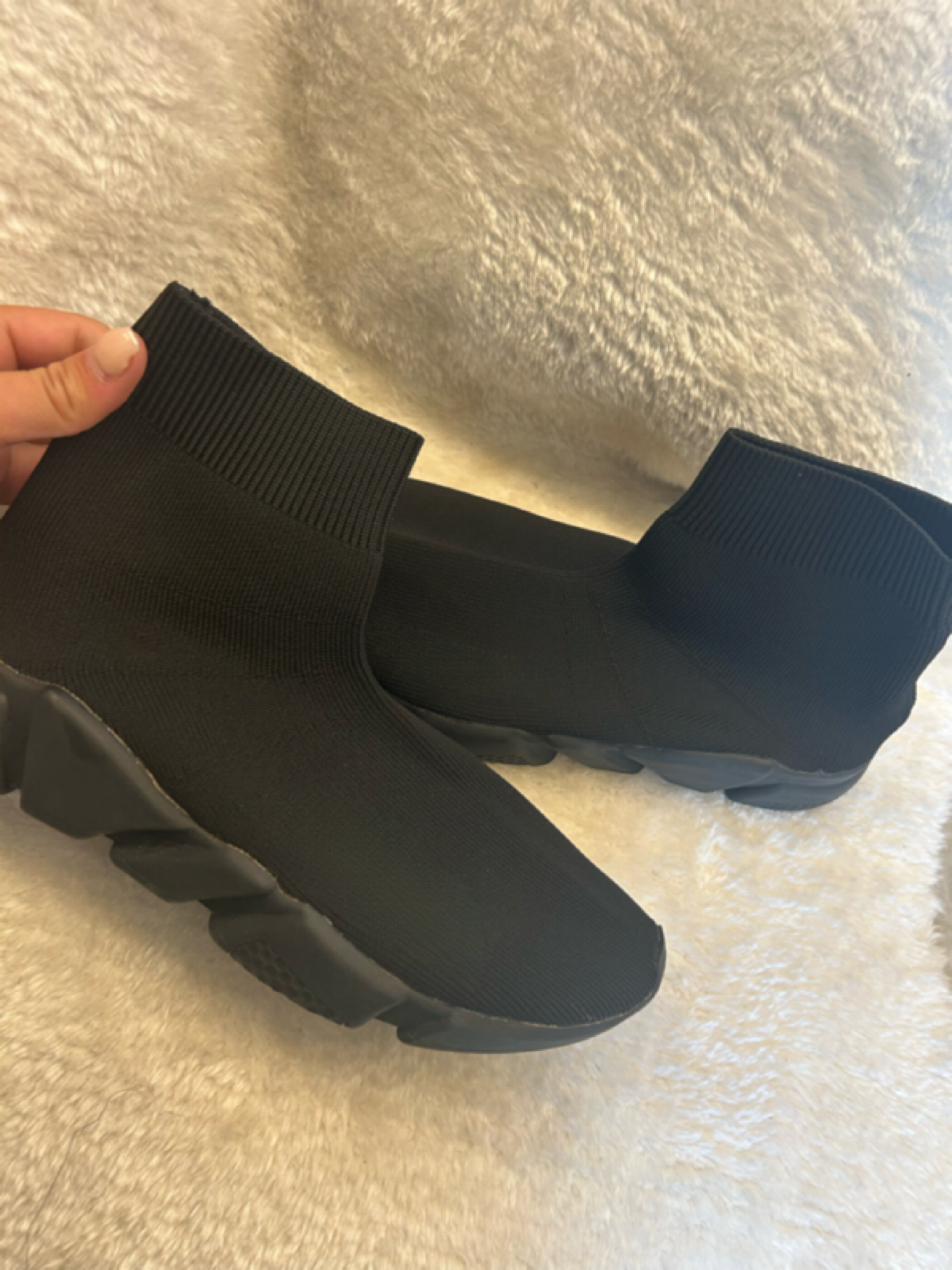 All black  ankle boot trainer 