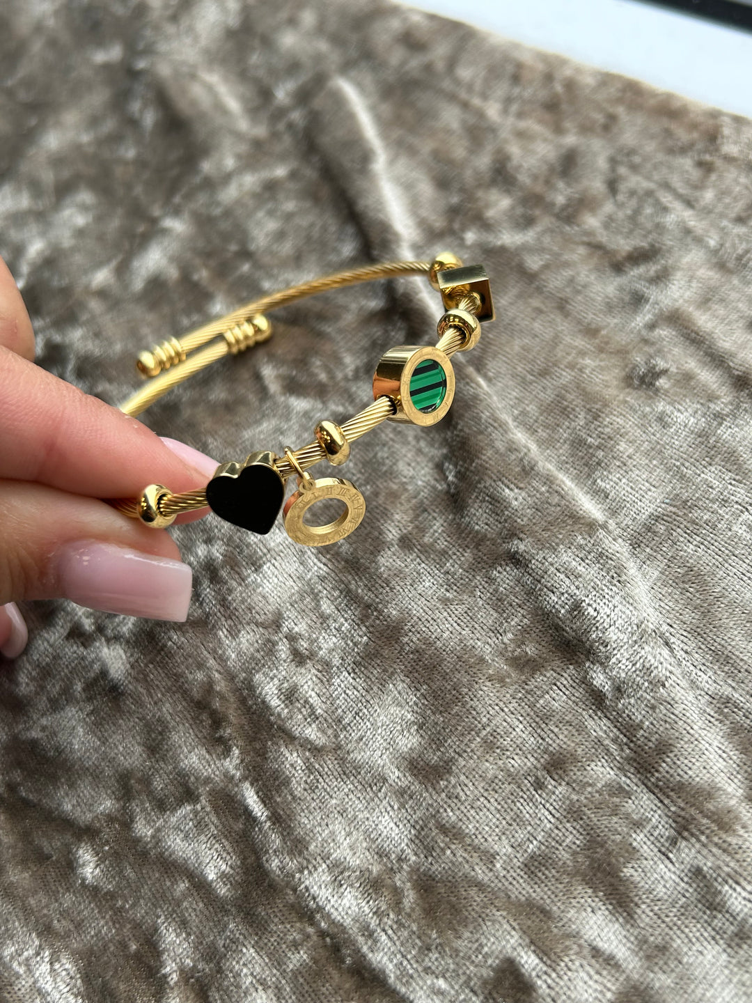 Gold bangle bracelet