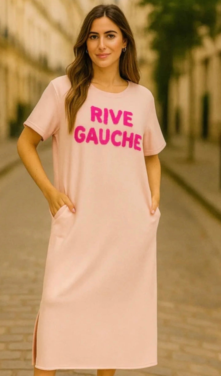 Rive Gauche Midi Dress with side splits