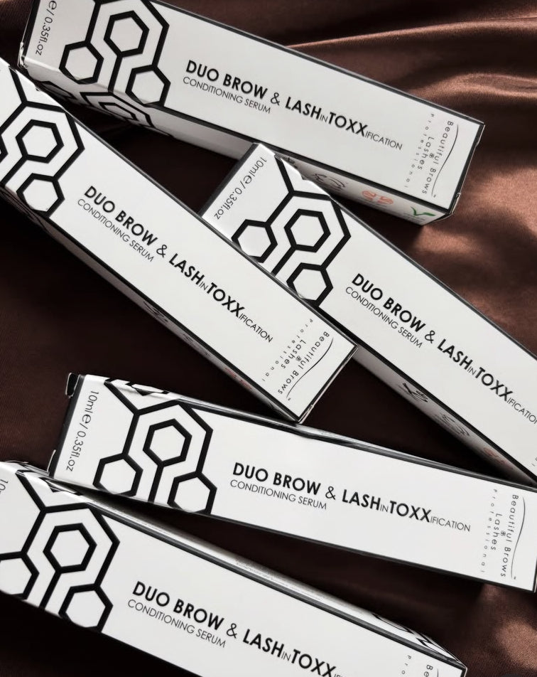 Multiple boxes of Duo Brow & Lash Toxxification serum 