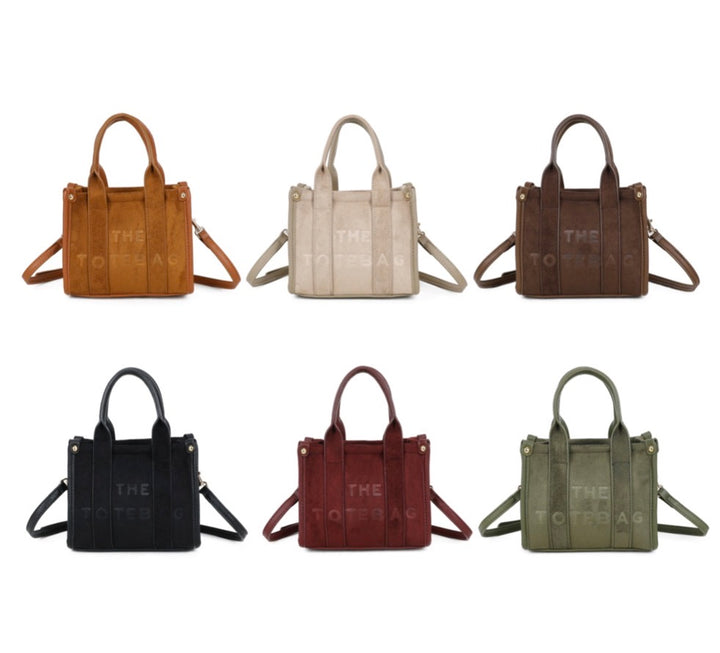 Mini Dinky Faux Suede Tote Bag