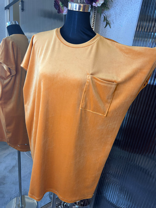 Mustard T-shirt Dress