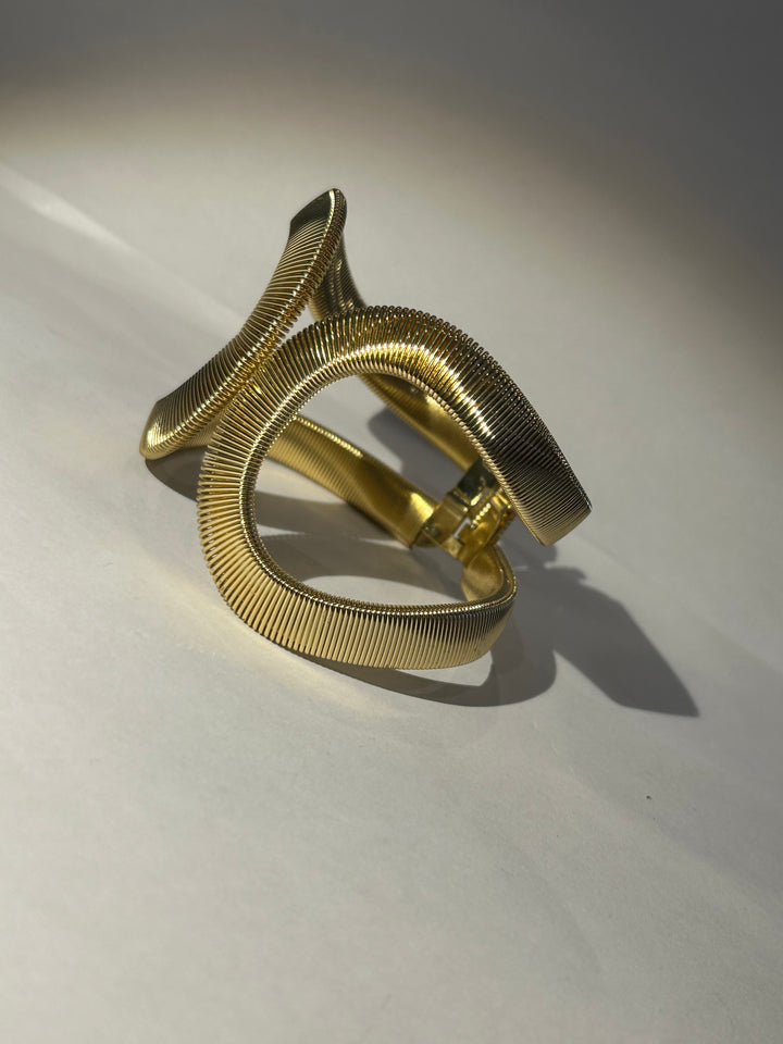 Gold bangle bracelet