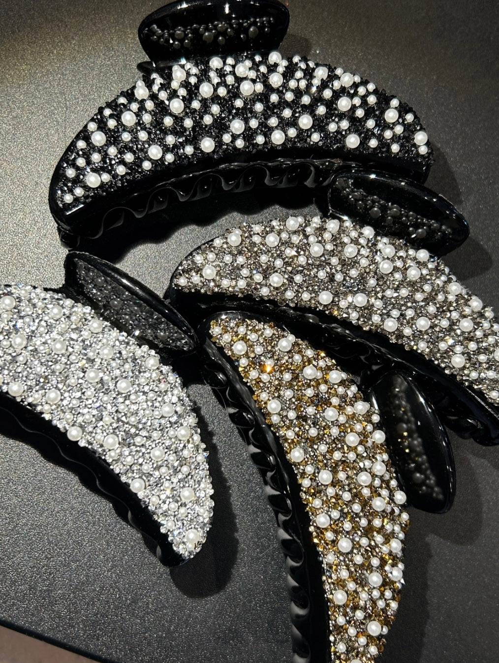 Crystal pearl style hair clips