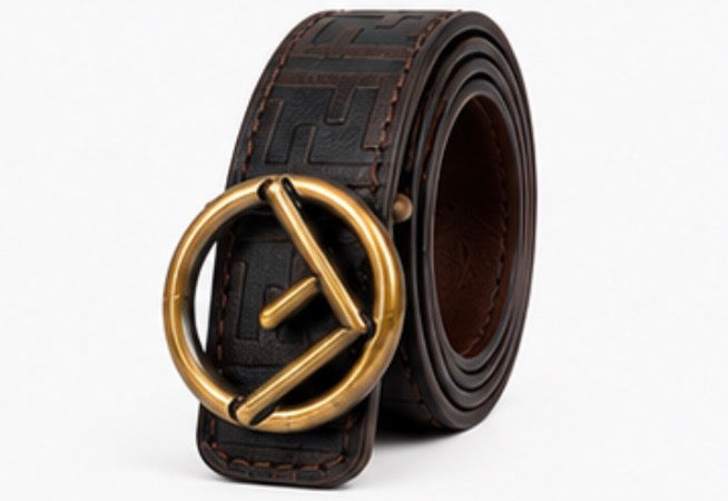 Gold letter f detailed belts 