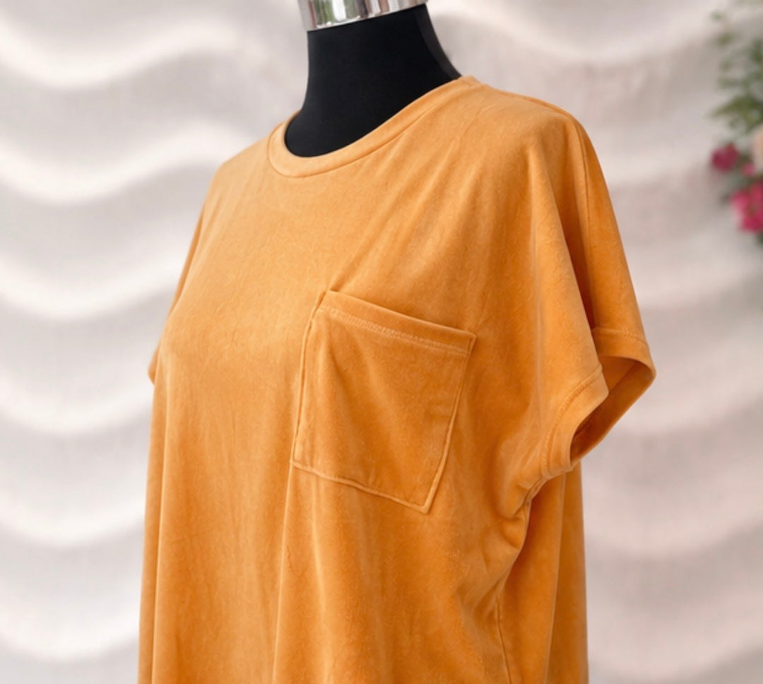 Mustard T-shirt Dress