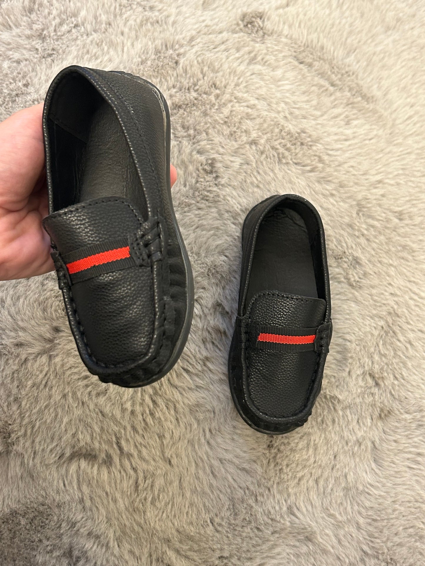 Faux leather boys’ loafers back to school shoes