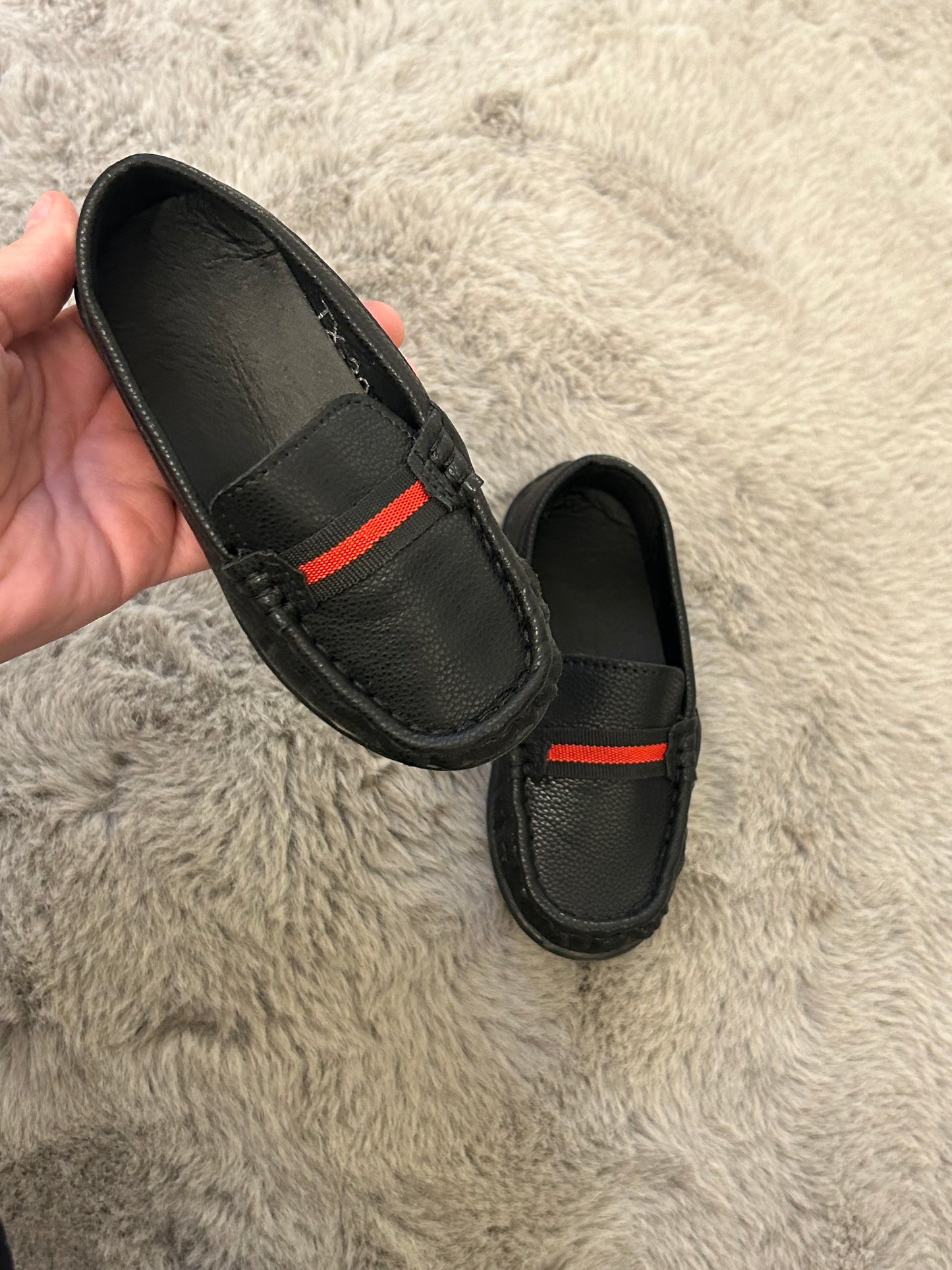 Faux leather boys’ loafers back to school shoes