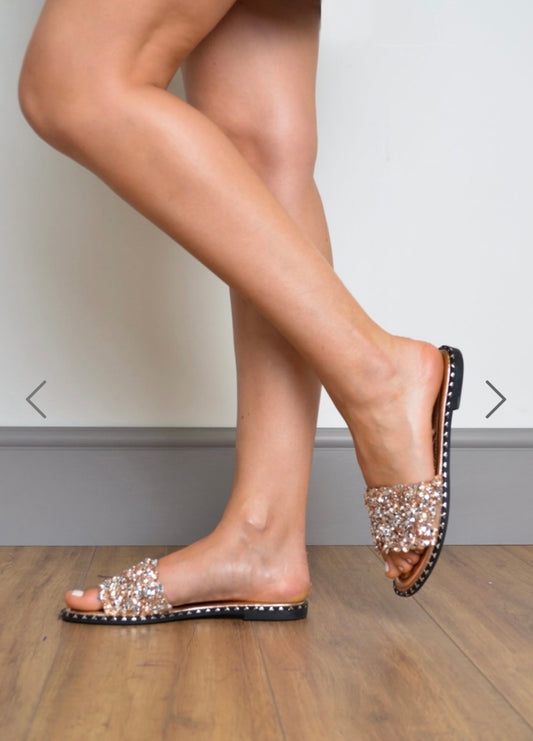 Crystal Embellished Bling Sliders