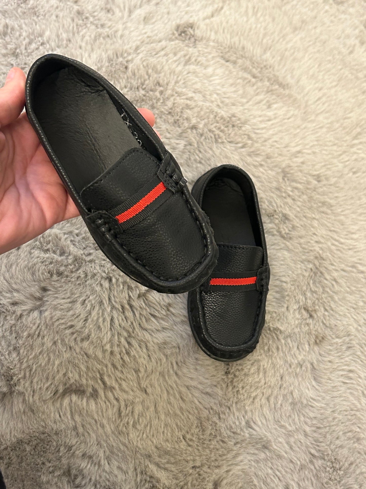 Faux leather boys’ loafers back to school shoes