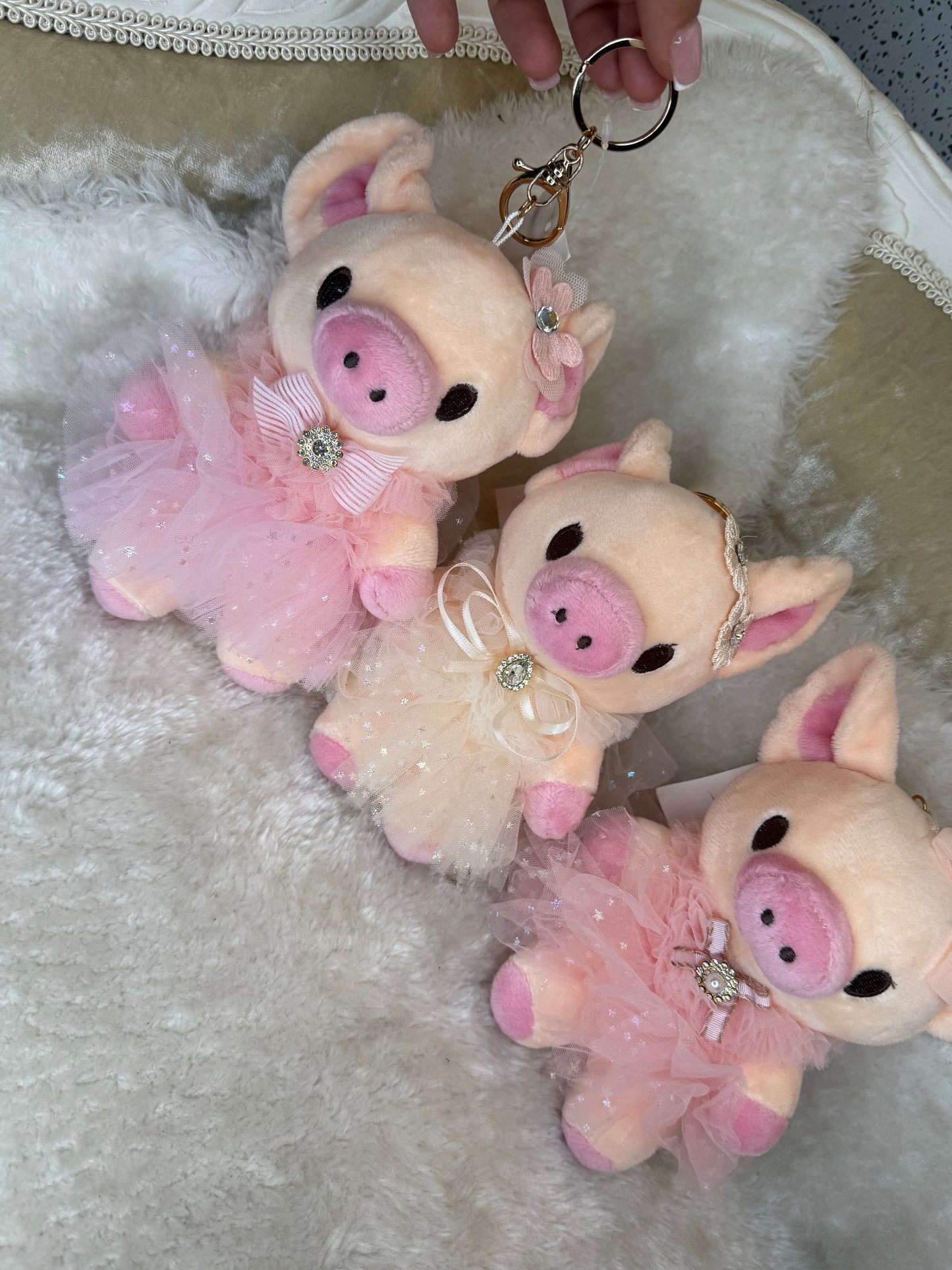 Pig Soft Teddy Key Ring